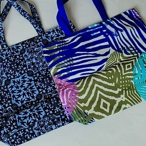 Set of Two Canvas Totes, both lined